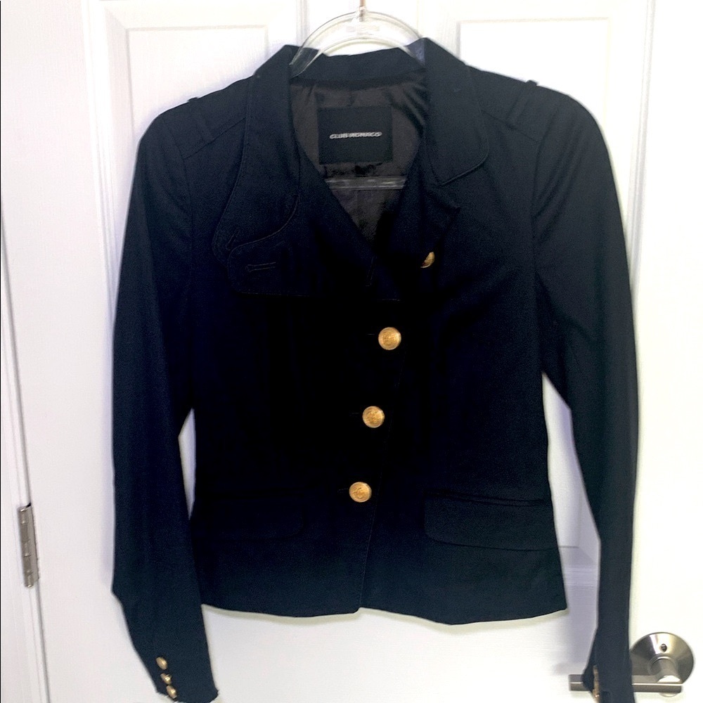 Club Monaco navy jacket with gold buttons size small